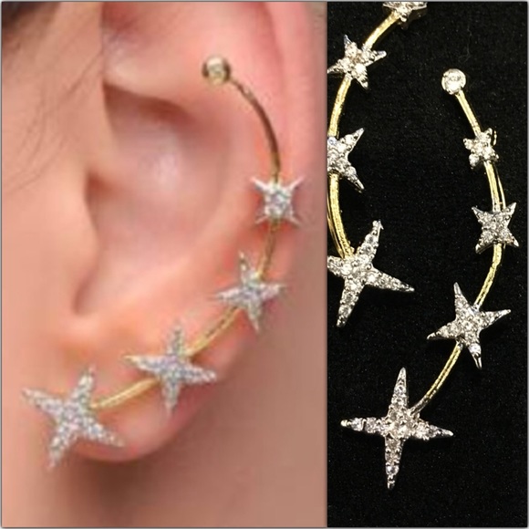 Mirraw Jewelry - NEW Multicolor Cubic Zirconia Ear Cuffs